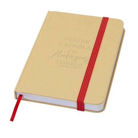 Reed A6 Hardcover Notizbuch, blanko, aus recyceltem Material Standard | rot | ohne Werbeanbringung | Nicht verfügbar | Nicht verfügbar
