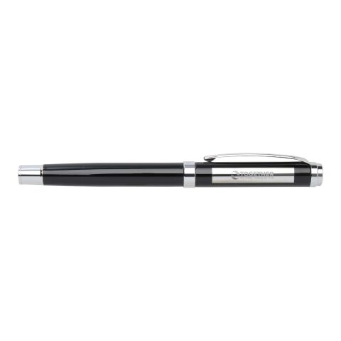 Mitarbeitergeschenk Legato Elegance A5 Notizbuch Set – schwarz – mit Logo geprägt nachhaltiges Schreibset liniertes Papier mit Tintenroller