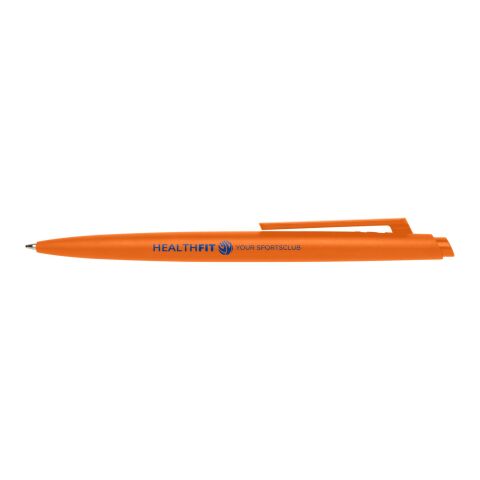 Werbeartikel Ipe RCS-recycelter Kugelschreiber (blaue Mine) – orange – mit Logo bedruckt