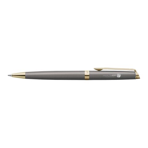 Kundengeschenk Waterman Hemisphere Kugelschreiber – grau – mit Gravur 48h Express-Gravur blau schreibend für Konferenzen