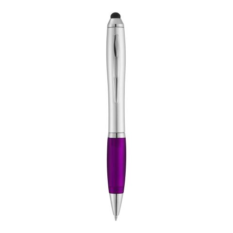 Nash Stylus Kugelschreiber silber mit farbigem Griff silber-lila | ohne Werbeanbringung | Nicht verfügbar | Nicht verfügbar