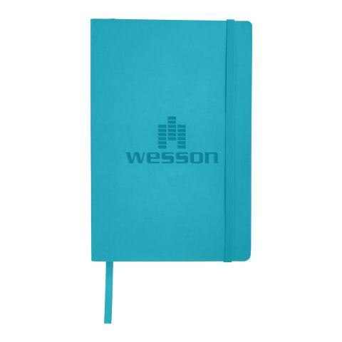 48h Express-Druck Werbeartikel Classic Softcover A5 Notizbuch – hellblau – mit Logo bedruckt