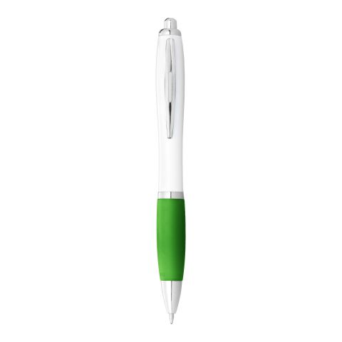 Nash Kugelschreiber weiß mit farbigem Griff blaue Tinte Standard | weiß-limettengrün | ohne Werbeanbringung | Nicht verfügbar | Nicht verfügbar