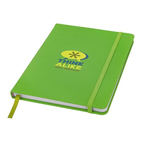 Werbeartikel Spectrum A5 Notizbuch - liniert – lindgrün – mit Logo bedruckt
