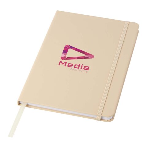 48h Express-Druck Werbeartikel Spectrum A5 Notizbuch - liniert – Oatmeal – mit Logo bedruckt