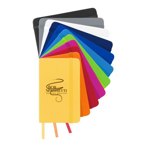 Werbeartikel Spectrum A6 Hard Cover Notizbuch – grau – mit Logo bedruckt