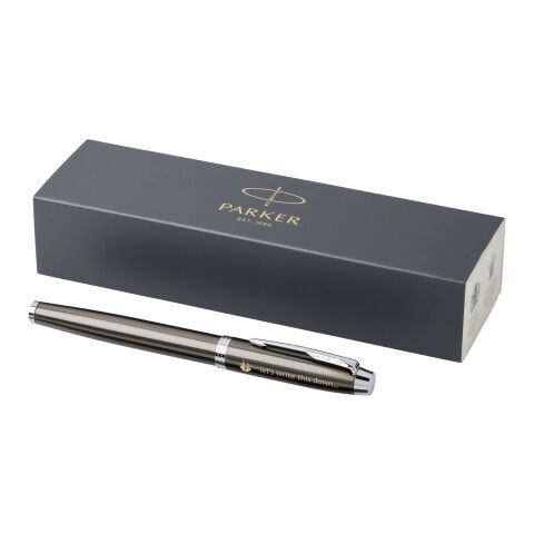 Werbeartikel Parker IM Tintenroller in verschiedenen Farben – espresso-schwarz – mit Logo bedruckt