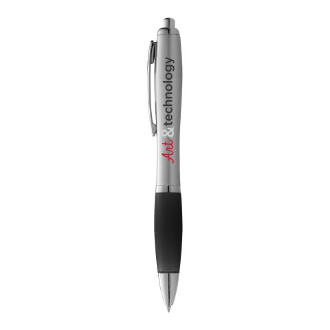 Nash Kugelschreiber silber mit Klickmechanismus Standard | silber-schwarz | ohne Werbeanbringung | Nicht verfügbar | Nicht verfügbar