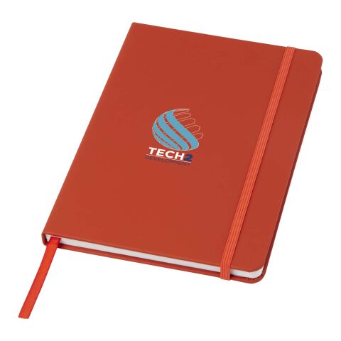Werbeartikel Spectrum A5 Notizbuch - blanko – brick – mit Logo bedruckt