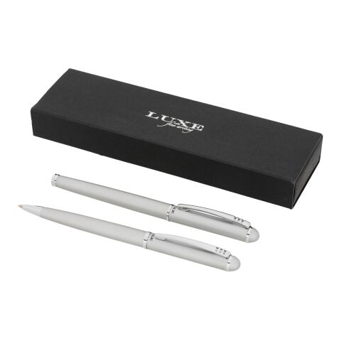 Kugelschreiber-Geschenkset LUXE Standard | silber | ohne Werbeanbringung | Nicht verfügbar | Nicht verfügbar