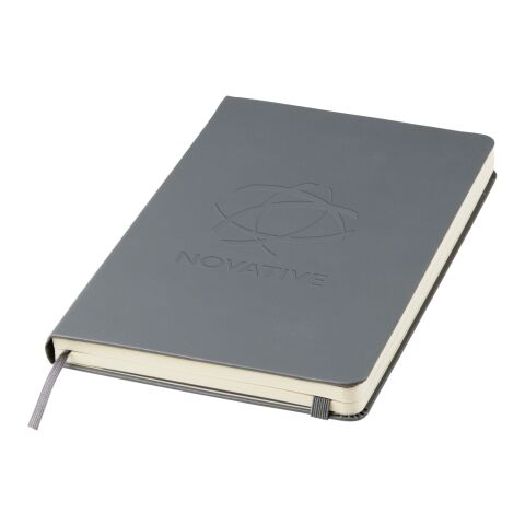 Werbeartikel Moleskine Classic Hardcover Notizbuch L – liniert – grau – mit Logo bedruckt