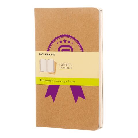 Werbeartikel Moleskine Cahier Journal L – blanko – kraftpapier – mit Logo bedruckt