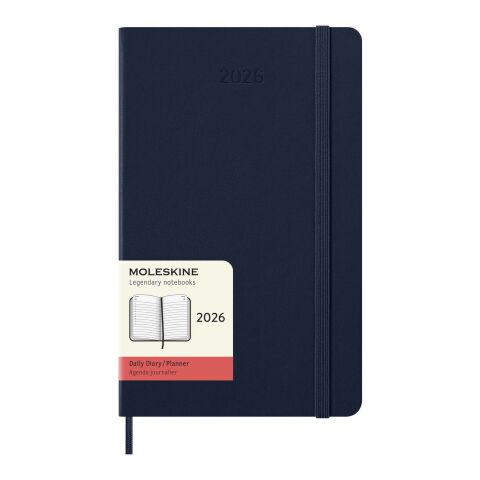 Werbeartikel Moleskine 12M Hardcover Tagesplaner – saphir – mit Logo bedruckt