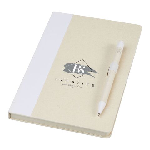 Dairy Dream A5 Notizbuch und Kugelschreiber-Set Standard | weiß | ohne Werbeanbringung | Nicht verfügbar | Nicht verfügbar