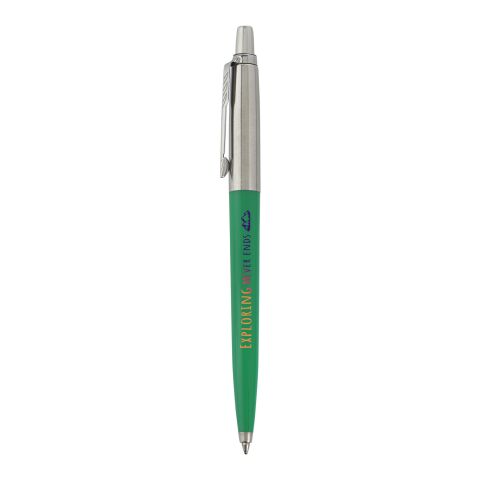 Mitarbeitergeschenk Kugelschreiber Parker Jotter Recycled – grün – mit 48h Express-Logodruck 100% recyceltes Gehäuse nachhaltiges Schreibgerät