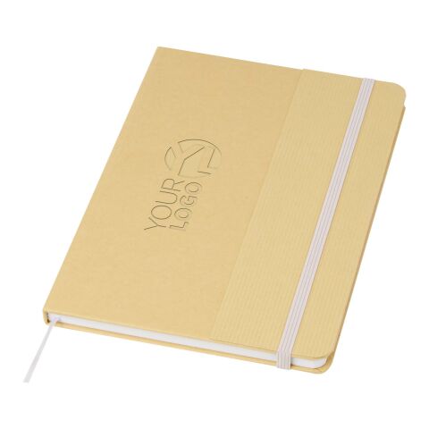 48h Express-Druck Werbeartikel Nelida A5 Hardcover Notizbuch aus recyceltem Karton – fliederfarben – mit Logo bedruckt