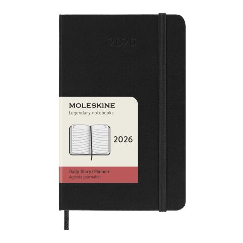 Moleskine Hardcover 12 Monate Tageskalender , Pocket-Format Standard | schwarz | ohne Werbeanbringung | Nicht verfügbar | Nicht verfügbar
