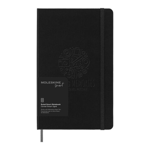 Werbeartikel Moleskine Large Smart Notizbuch – liniert – schwarz – mit Logo bedruckt