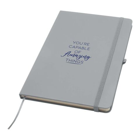 Kundengeschenk Notizbuch Spectrum Plus A5 – grau – mit Logo geprägt 48h Express-Prägung für Meetings & Konferenzen