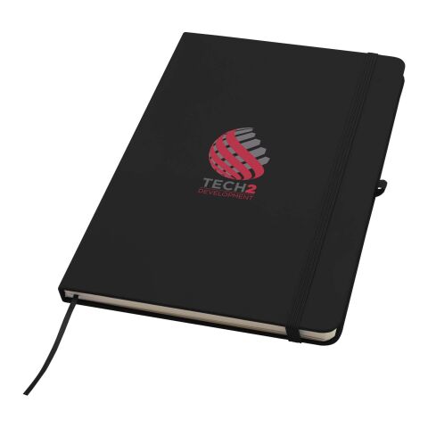 Werbeartikel Spectrum Plus A5 Hardcover Notizbuch – schwarz – mit Logo bedruckt