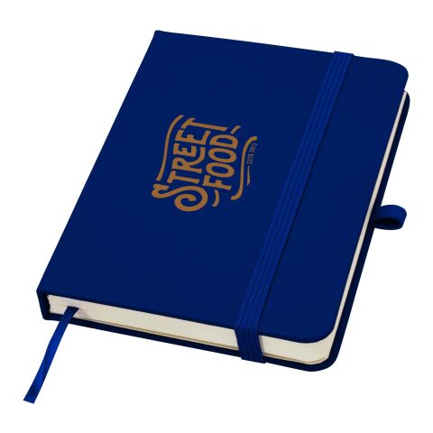 Werbeartikel Spectrum Plus A6 Hardcover Notizbuch – navy blue – mit Logo bedruckt