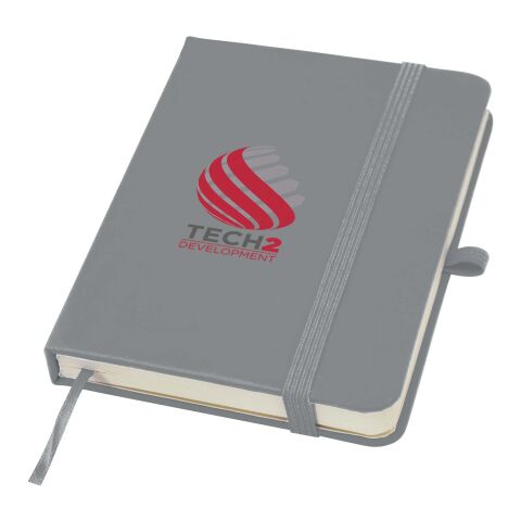 Werbeartikel Spectrum Plus A6 Hardcover Notizbuch – grau – mit Logo bedruckt