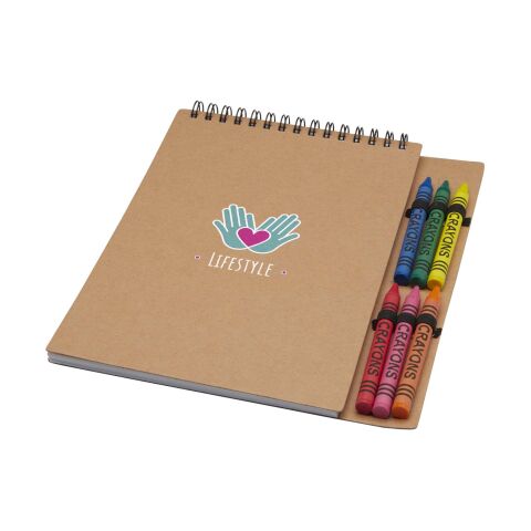 Doodle A5 Softcover Spiralnotizbuch mit Farbstiftset