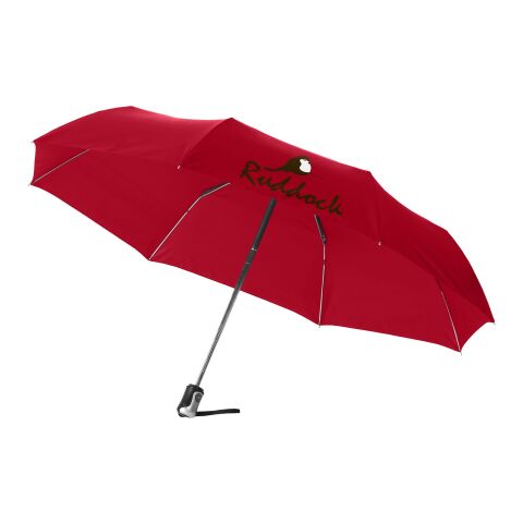 Werbeartikel 21.5" Alex Automatikschirm – rot – mit Logo bedruckt