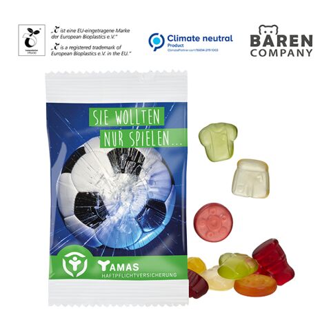 Fruchtgummi-Standardformen 15 g mit kompostierbarem Werbetütchen transparent | ohne Werbeanbringung | Eisbärchen
