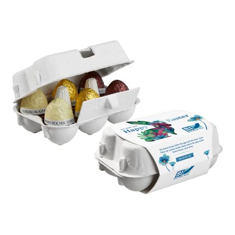 6er Ostereier-Karton mit Ferrero Rocher Eiern 4-farbiger Digitaldruck