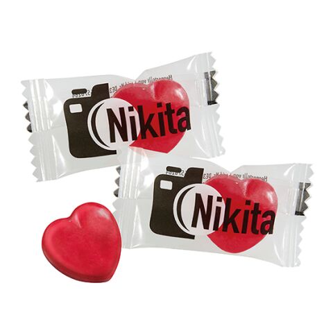 Herz-Bonbons im Flowpack Digital- oder Flexodruck