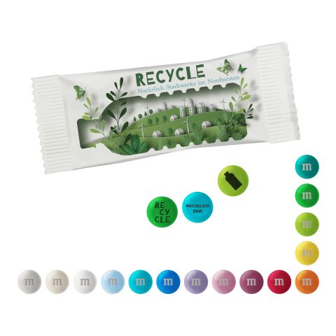 Personalisierte M&amp;M&#039;S® Schokolinsen im Papiertütchen, 15 g ohne Werbeanbringung | Kieselgrau