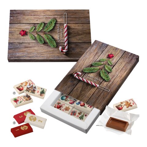 Schoko-Naps-Schuber-Adventskalender - personalisierbares STANDARDMOTIV Digitaldruck | Merry Christmas Black | Weihnachtsdeko