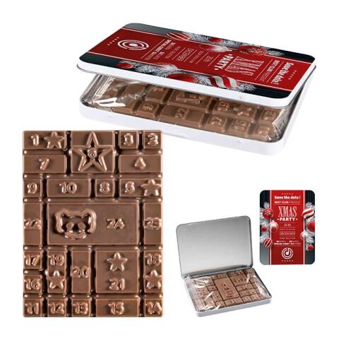 Adventskalender MINI Dekordose - Standard-Adventskalender-Schokoladentafel Digitaldruck