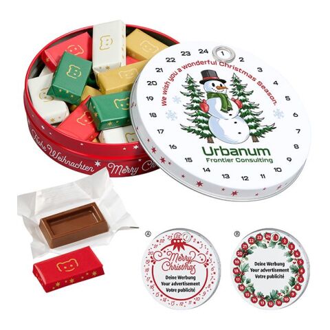 Magnetdosen-Adventskalender mit Choco Company Naps Digitaldruck