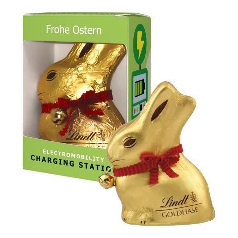 Lindt &amp; Sprüngli Osterhase in Werbegeschenkbox weiß | Digital- oder Offsetdruck