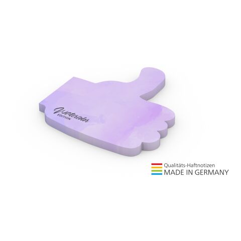 Haftnotiz Form 100 × 72 bunt | ohne Werbeanbringung | 50 Blatt | Daumen