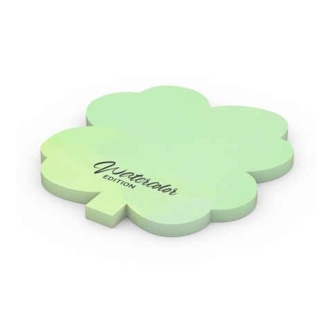 Haftnotiz Form 100 × 72 Bunt | ohne Werbeanbringung | 50 Blatt | Kleeblatt