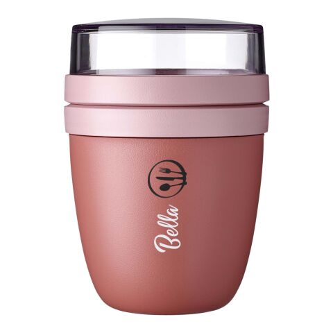 Werbeartikel Lunchpot Mepal Ellipse 500+200 ml – rosa – mit Logo bedruckt mit 48h Express-Druck Brotdose auslaufsicher BPA-frei