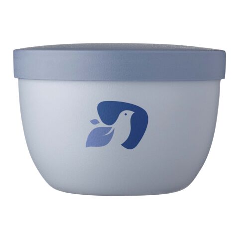Mitarbeitergeschenk Snackpot Mepal Ellipse – transparent blau – mit 48h Express-Druck 350ml auslaufsicherer Vorratsbehälter