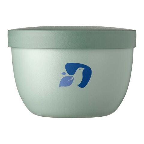 Mitarbeitergeschenk Snackpot Mepal Ellipse – salbei – mit 48h Express-Logodruck 350 ml lebensmittelechter Behälter für Catering
