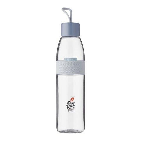 Mitarbeitergeschenk Trinkflasche Mepal Ellipse – transparent blau – mit 48h Express-Logodruck 700ml BPA-frei idealer Sportartikel