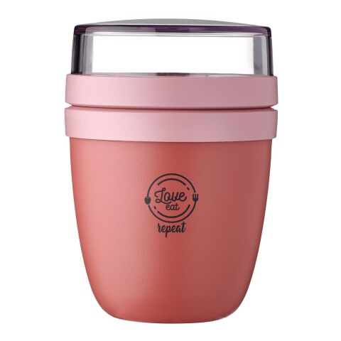 Mitarbeitergeschenk Lunchpot Mepal Ellipse Mini – rosa – mit 48h Express-Druck – 420ml Behälter auslaufsicher für Firmenevents