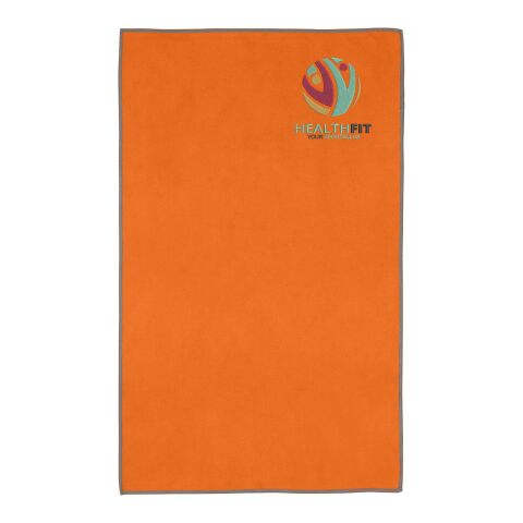 Werbeartikel Pieter ultraleichtes und schnell trocknendes GRS Handtuch 30 × 50 cm – orange – mit Logo bedruckt