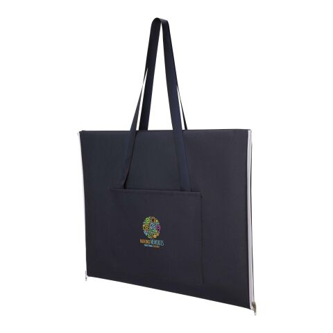 Werbeartikel Laytote Picknickdecke – navy – mit Logo bedruckt