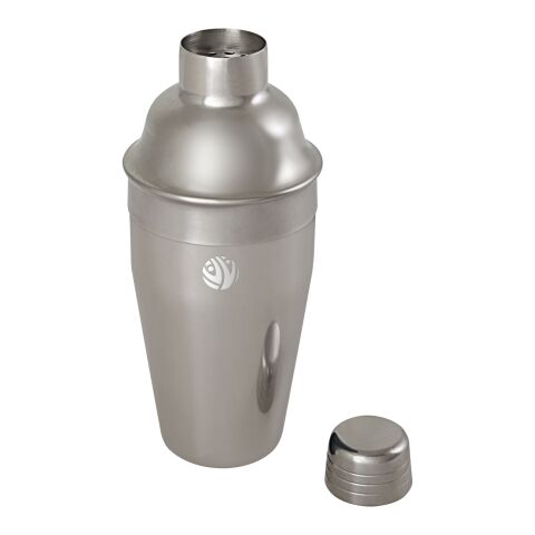 Werbeartikel Gaudie Cocktailshaker aus recyceltem Edelstahl – silber – mit Logo bedruckt