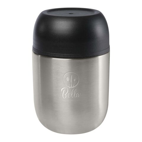 Werbeartikel Supo 480 ml doppelwandiger Lunchpot aus recyceltem Edelstahl – silber