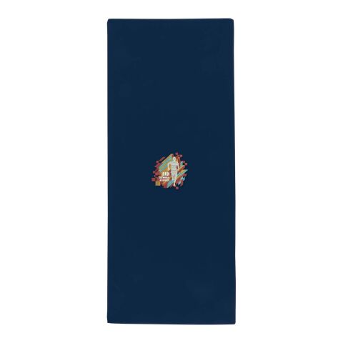 Kundengeschenk Lucas RPET Sporthandtuch – navy – mit edlem Stick 48h Express-Stickerei 30x80 cm nachhaltig für Outdoor-Events