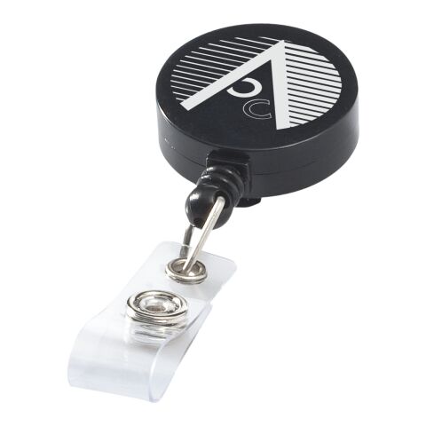 Werbeartikel Lech Rollerclip – schwarz – mit Logo bedruckt