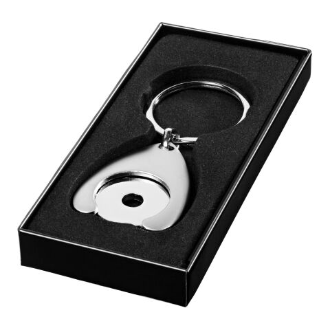 Trolley Schlüsselanhänger mit Münzhalter Standard | silber | ohne Werbeanbringung | Nicht verfügbar | Nicht verfügbar